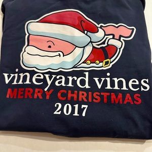 Vintage Vineyard Vines LS Tee Christmas Whale Mens M